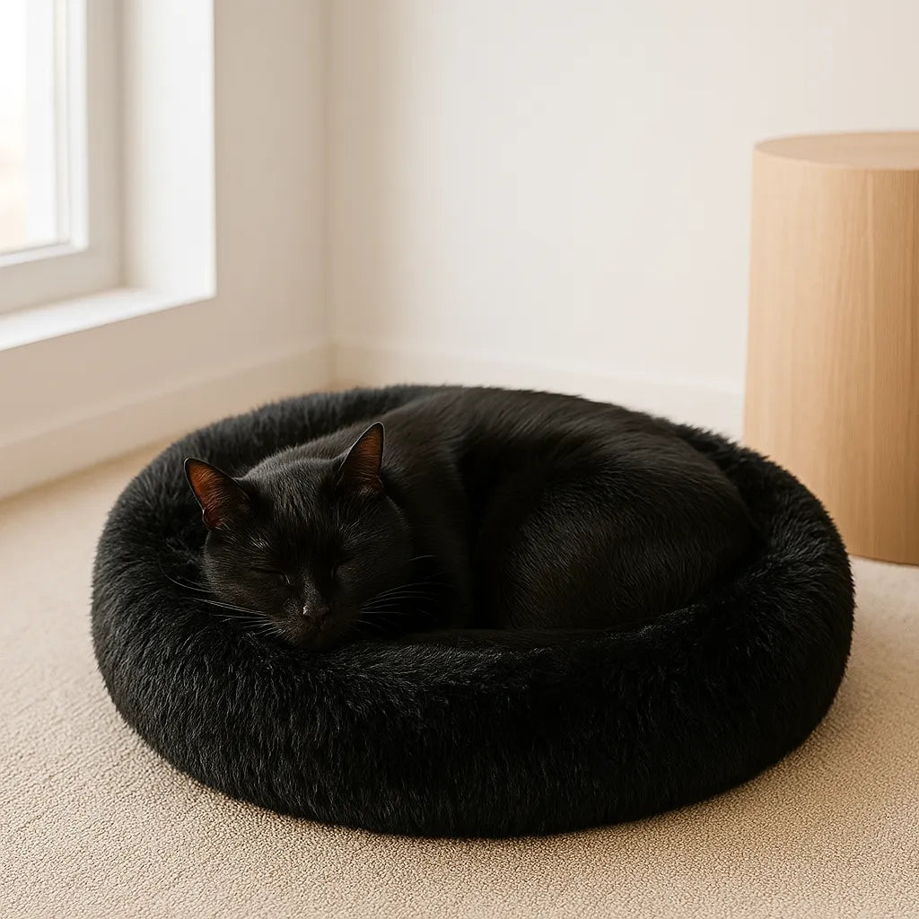 Panier rond pour chat