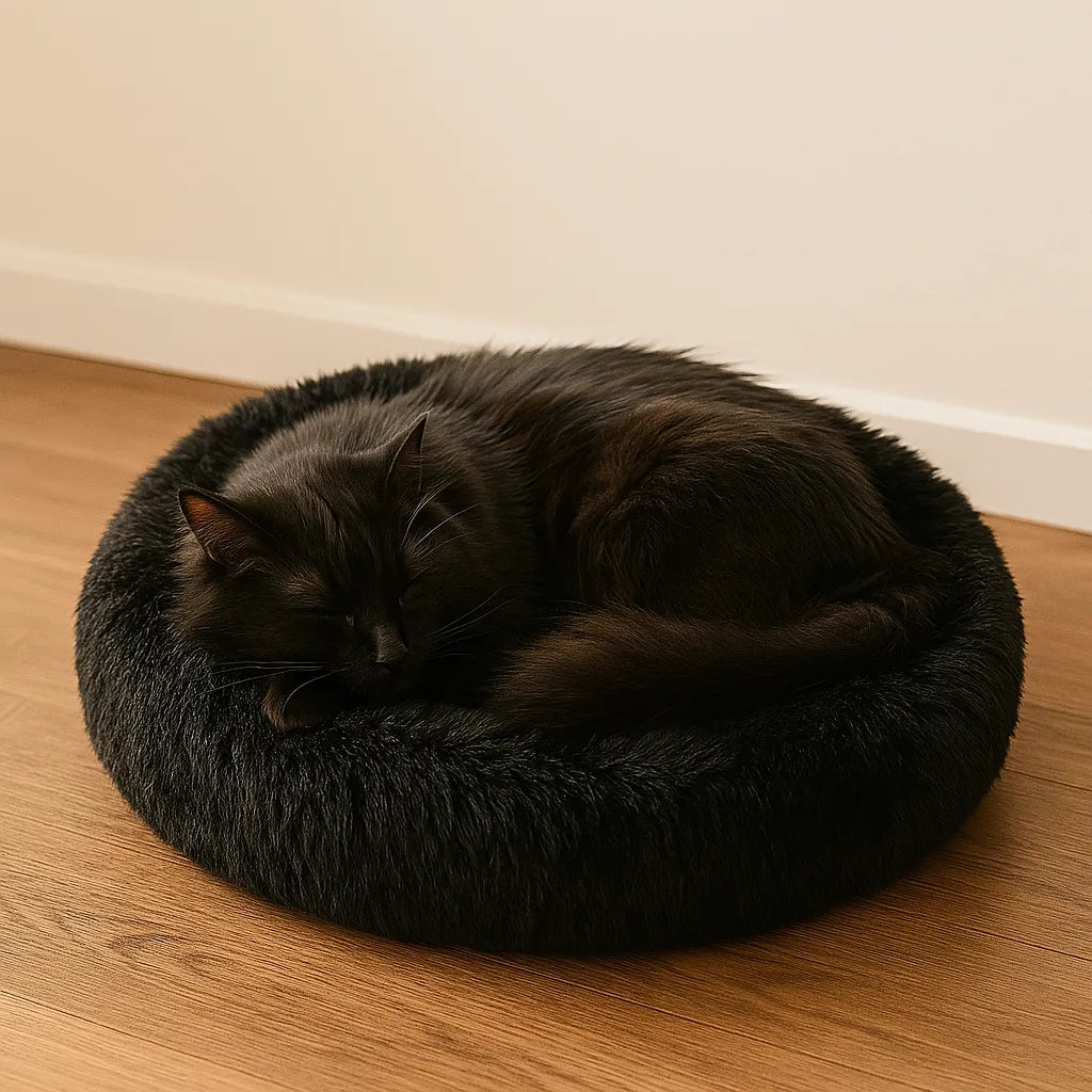 Panier rond pour chat