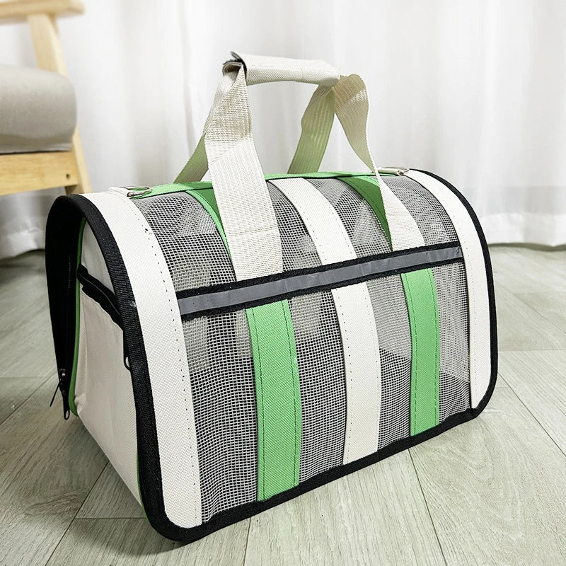 Sac Bandoulière Transport Chat - Vert / S (40x27x24cm)